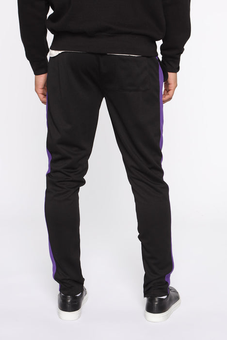 Retro Track Pant Black Purple