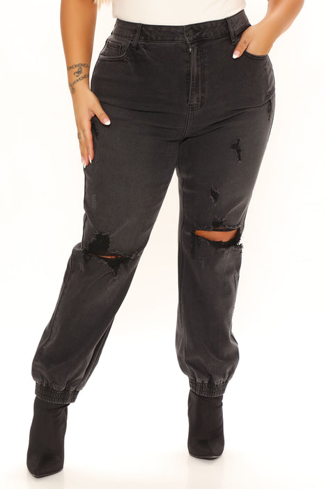Fashion nova deals denim joggers