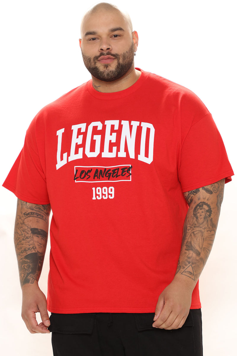 Legend LA Short Sleeve Tee - Red | Fashion Nova, Mens Graphic Tees ...