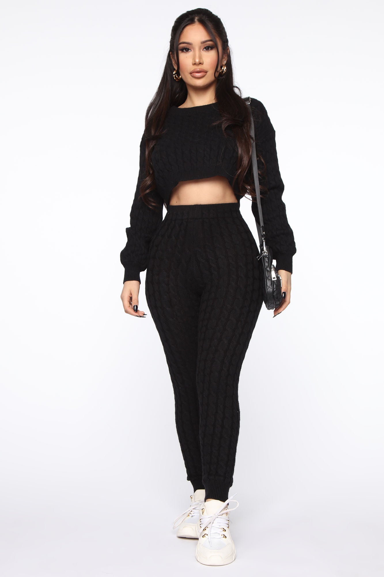 Sweater Sweetie Pant Set Black
