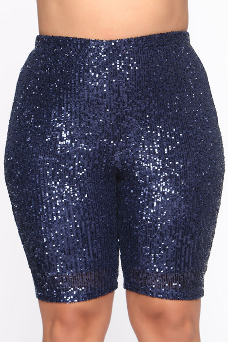 Sequin biker short set top