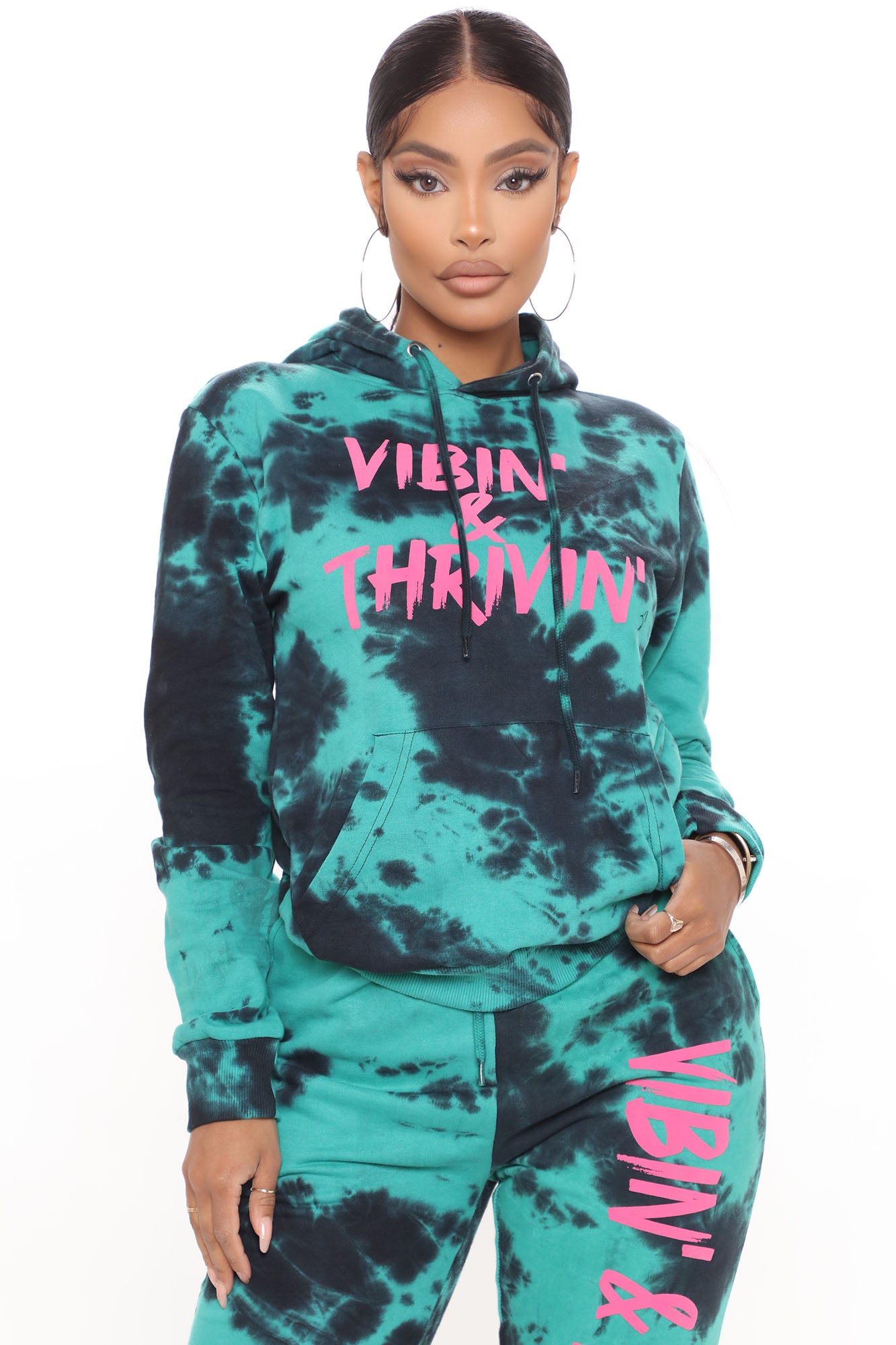 Fashion nova tie top dye hoodie