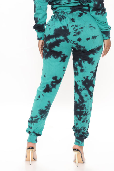 Teal tie dye sweatpants sales
