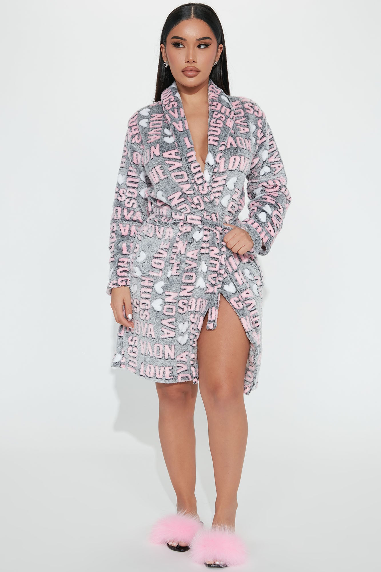 Fuzzy clearance robe set
