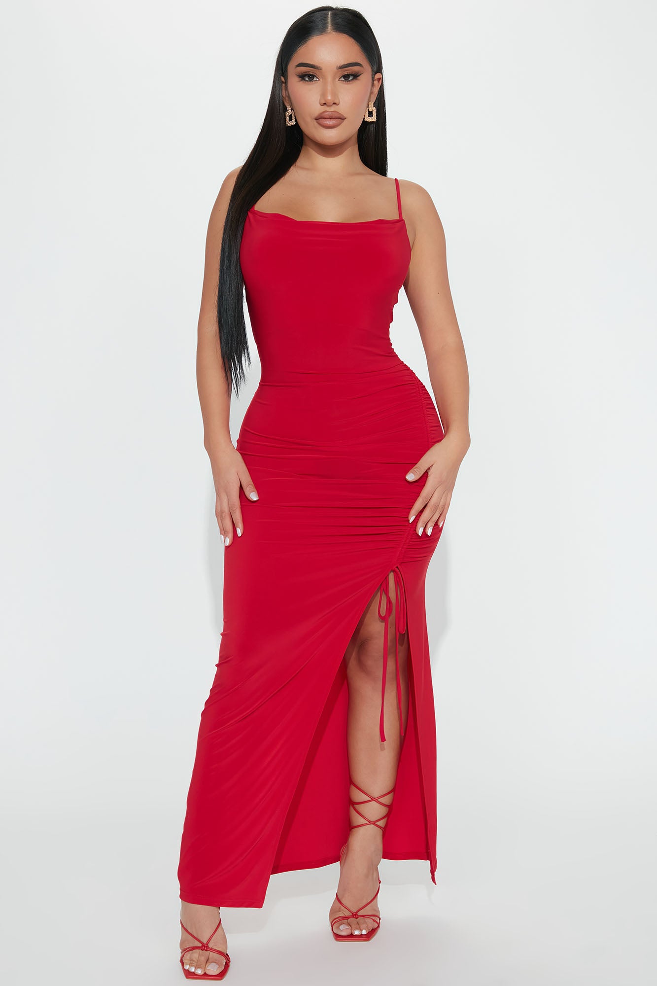 Long red dress fashion nova shop