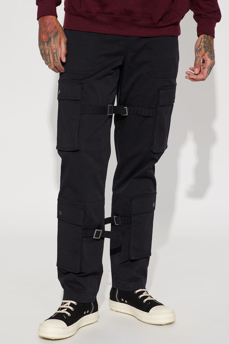 Bound Nylon Cargo Pants - Black | Fashion Nova, Mens Pants | Fashion Nova