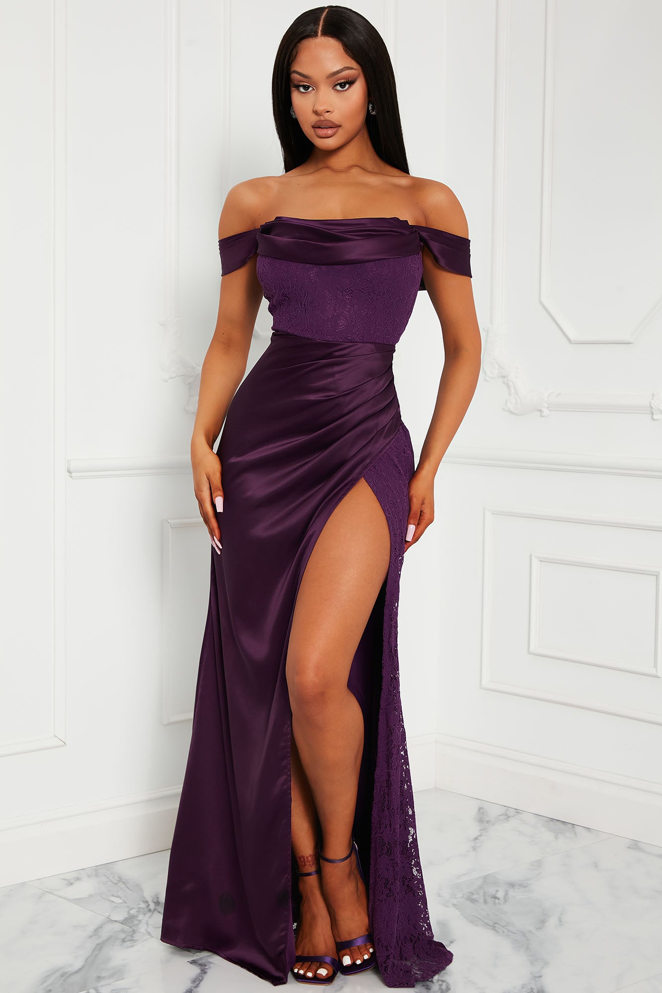Fashion nova purple maxi dress Clearance