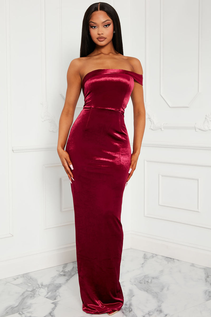 Zaire Velvet Maxi Dress - Burgundy | Fashion Nova, Dresses | Fashion Nova