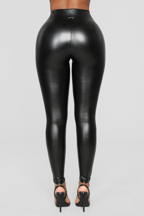 Leather leggings online fashion nova