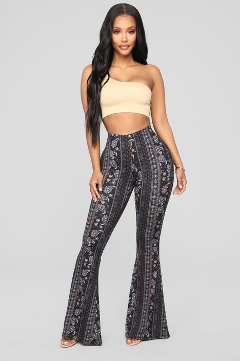 Astrid Flare Pants - Black/combo, Fashion Nova, Pants