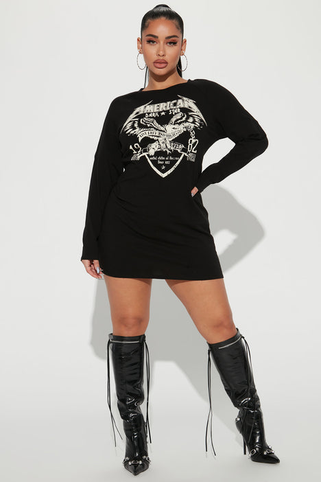 T shirt dress 2024 and thigh high boots