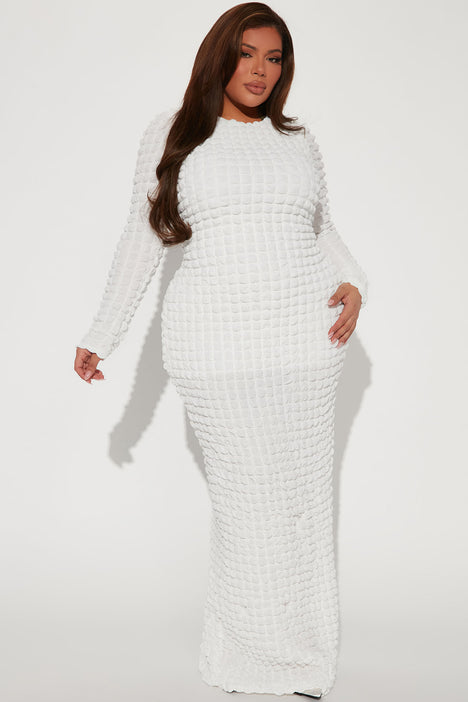 Fashion nova blue best sale and white dress