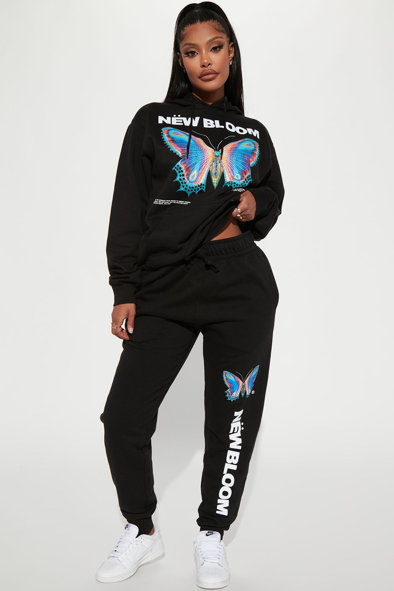 New Bloom Butterfly Jogger Pant Black Fashion Nova Screens