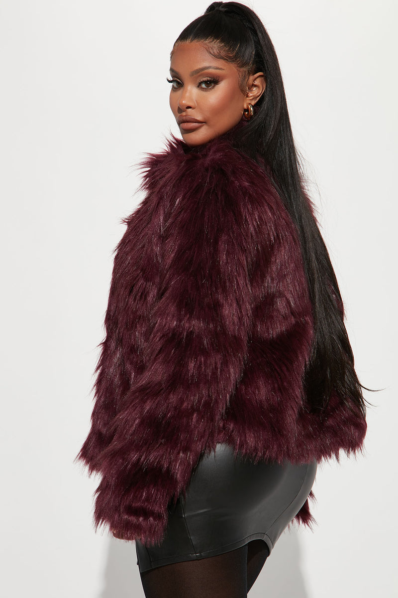 Fernanda Fur Coat - Burgundy | Fashion Nova, Jackets & Coats | Fashion Nova