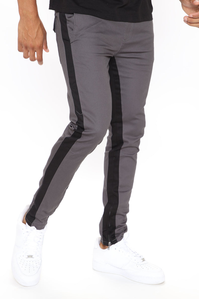 Travis Twill Joggers - Charcoal/Black | Fashion Nova, Mens Pants ...