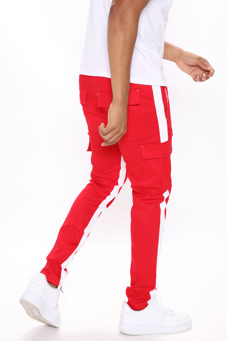 Travis Cargo Pants Red White