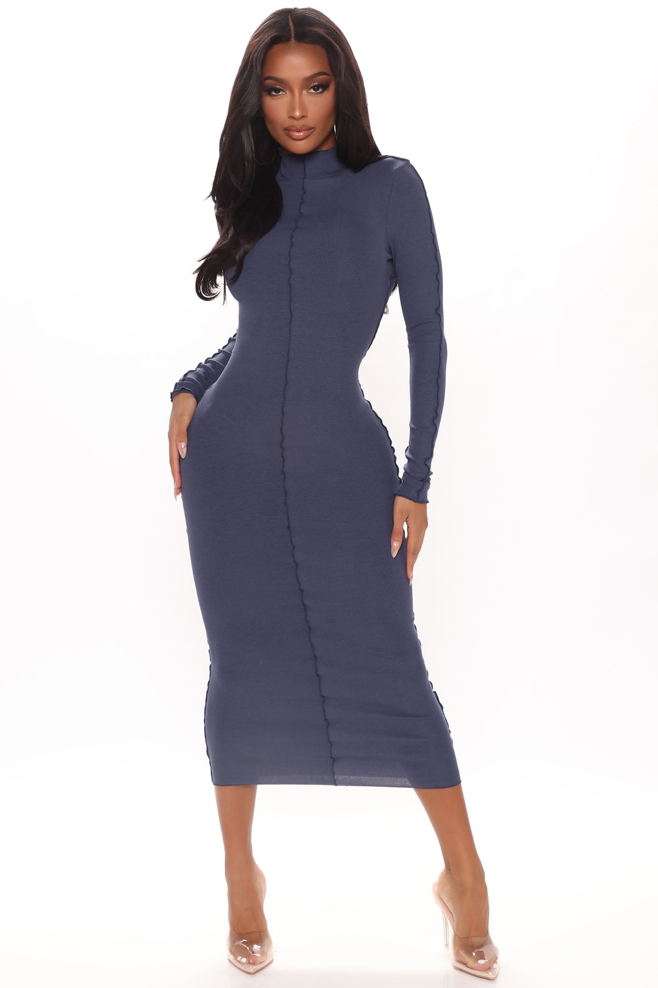 Edgy midi dress top
