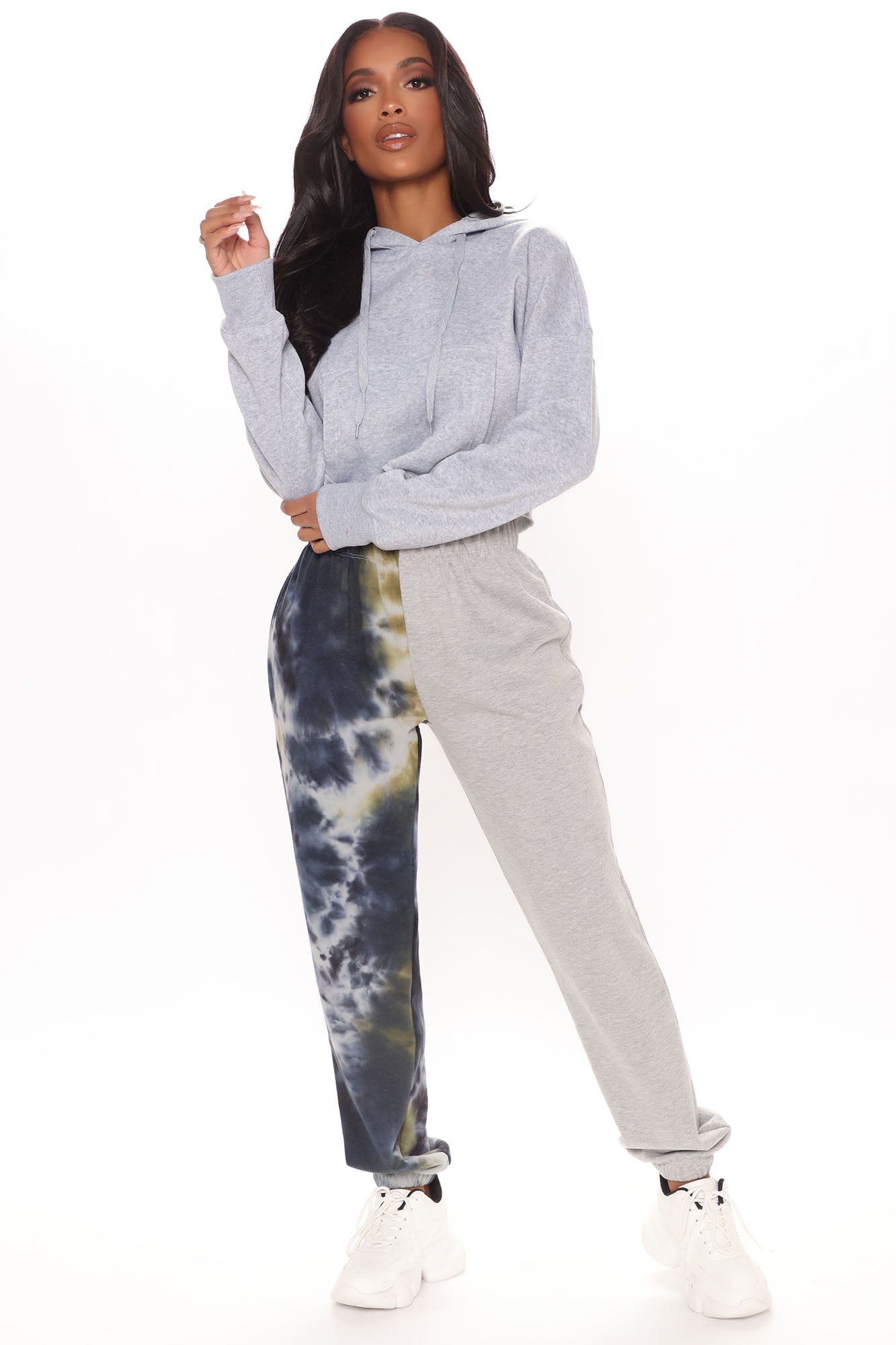 Half tie dye sweatpants hotsell