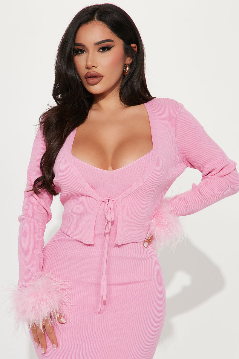 Dianne Sweater Midi Dress Set Pink Fashion Nova, Dresses Fashion Nova