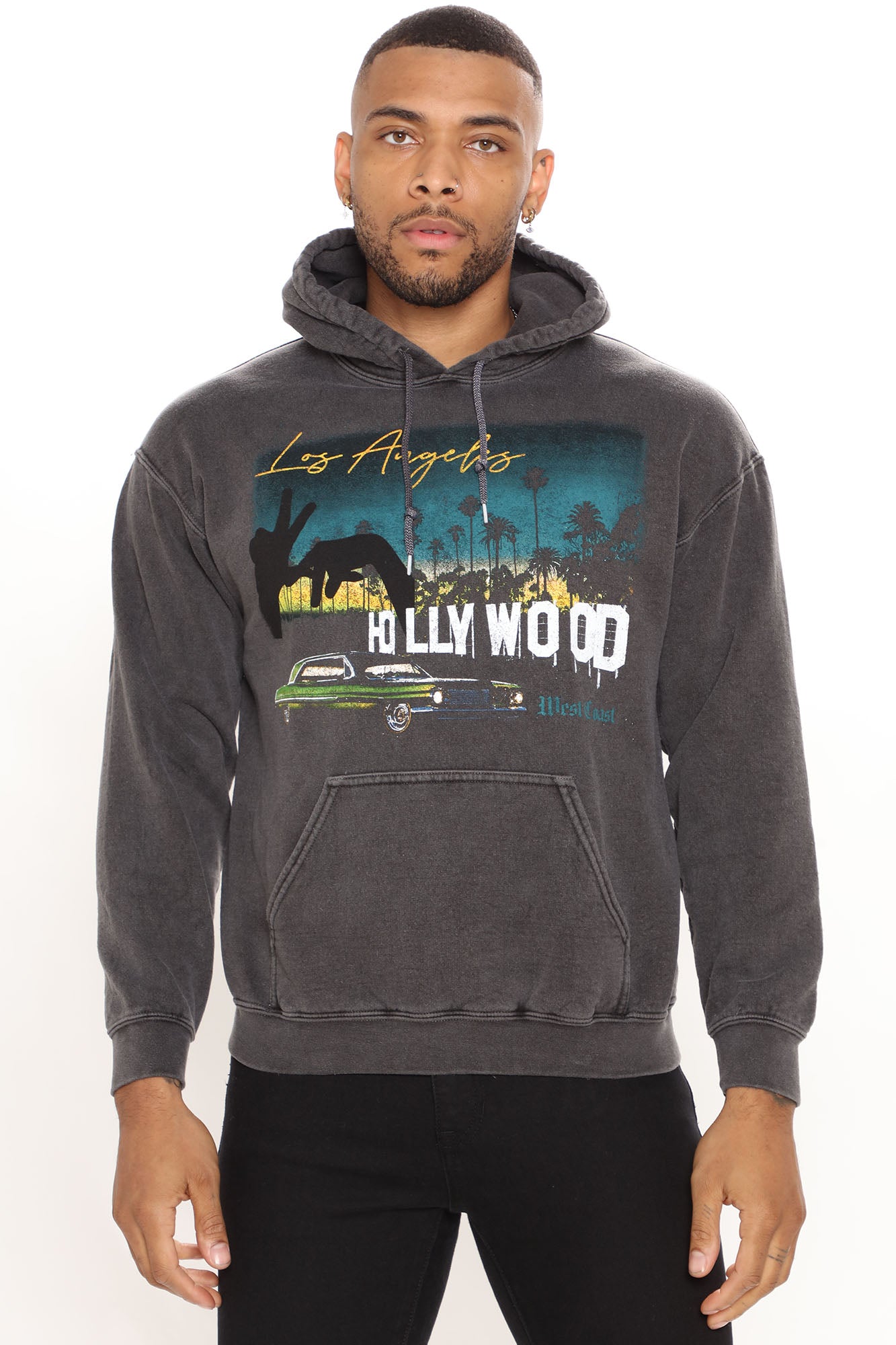Grey los angeles store hoodie