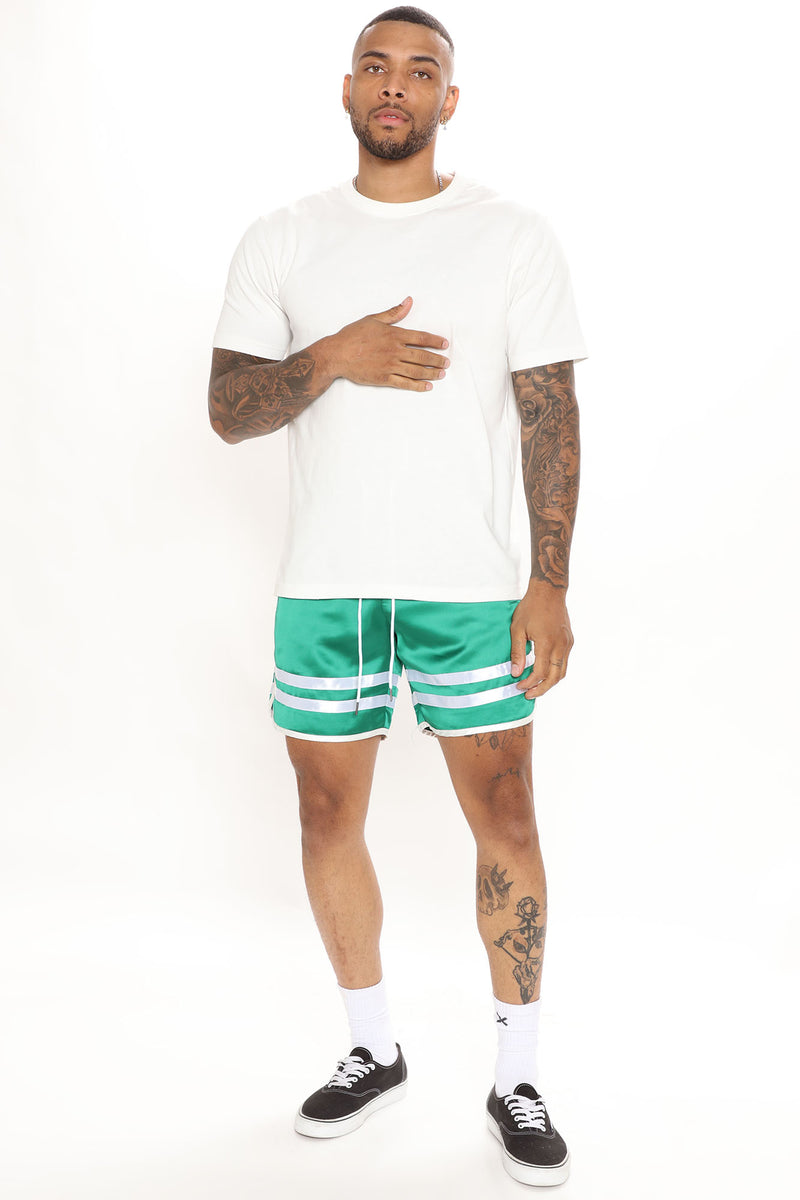 Smooth Criminal Satin Shorts - Green | Fashion Nova, Mens Shorts ...