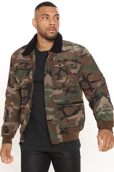 Camo sherpa 2025 jacket mens