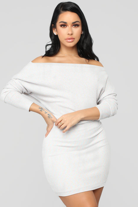 Off the shoulder sweater dress store fashion nova