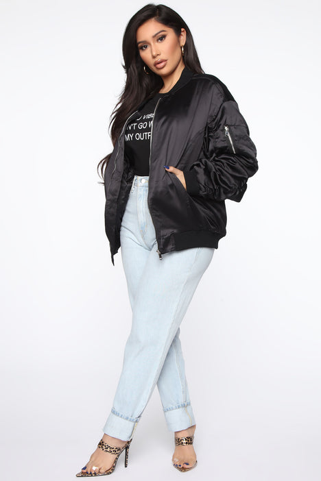 FULL TILT Womens Bomber Jacket BLACK Tillys