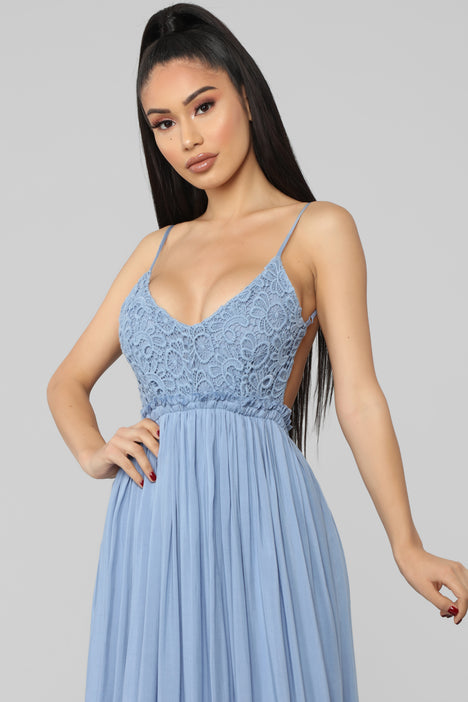 Ancient Rome Dress Denim Blue