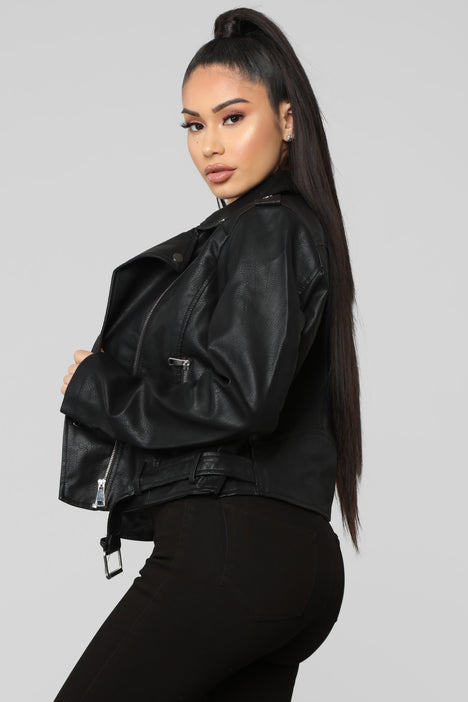 Ruthless Studded Leather Jacket - Black, Fashion Nova, Mens Jackets