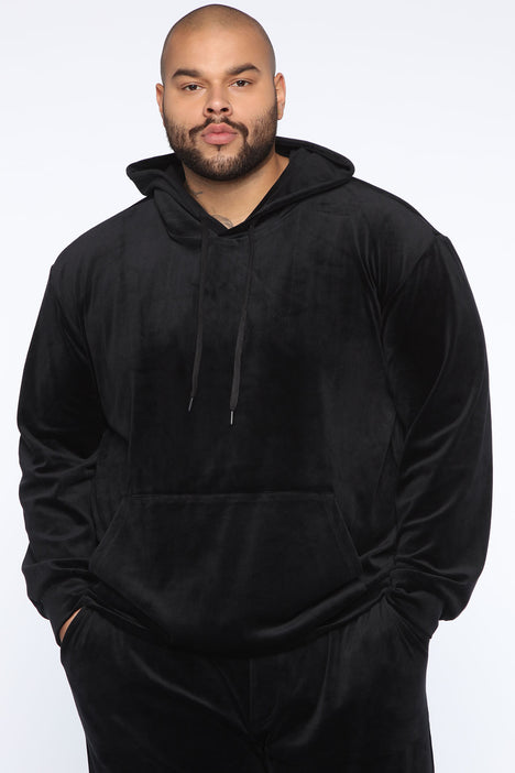 Mason Velour Hoodie Black Fashion Nova Mens Fleece Tops