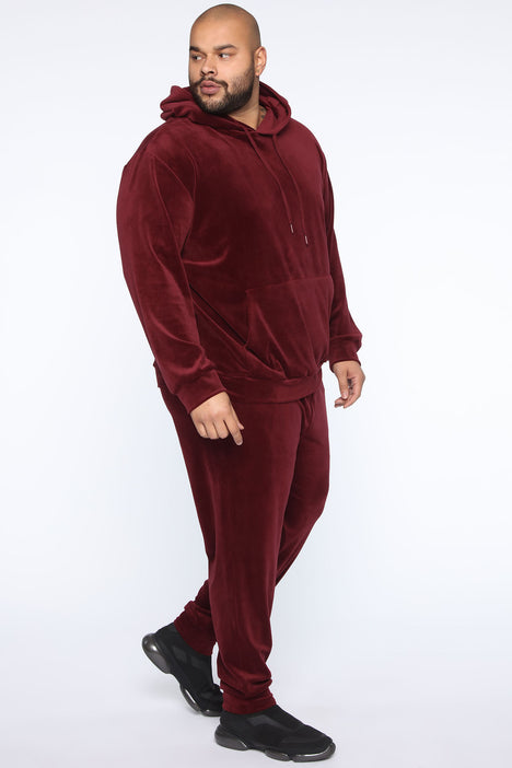 Mason Velour Hoodie Burgundy