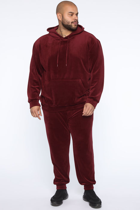 Mason Velour Jogger Burgundy