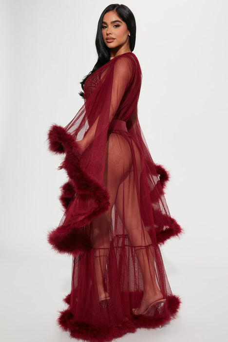 Fashion nova hot sale feather robe