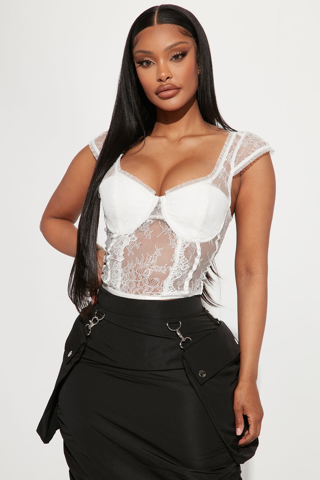 Lacey Mood Corset Top White Fashion Nova Shirts Blouses