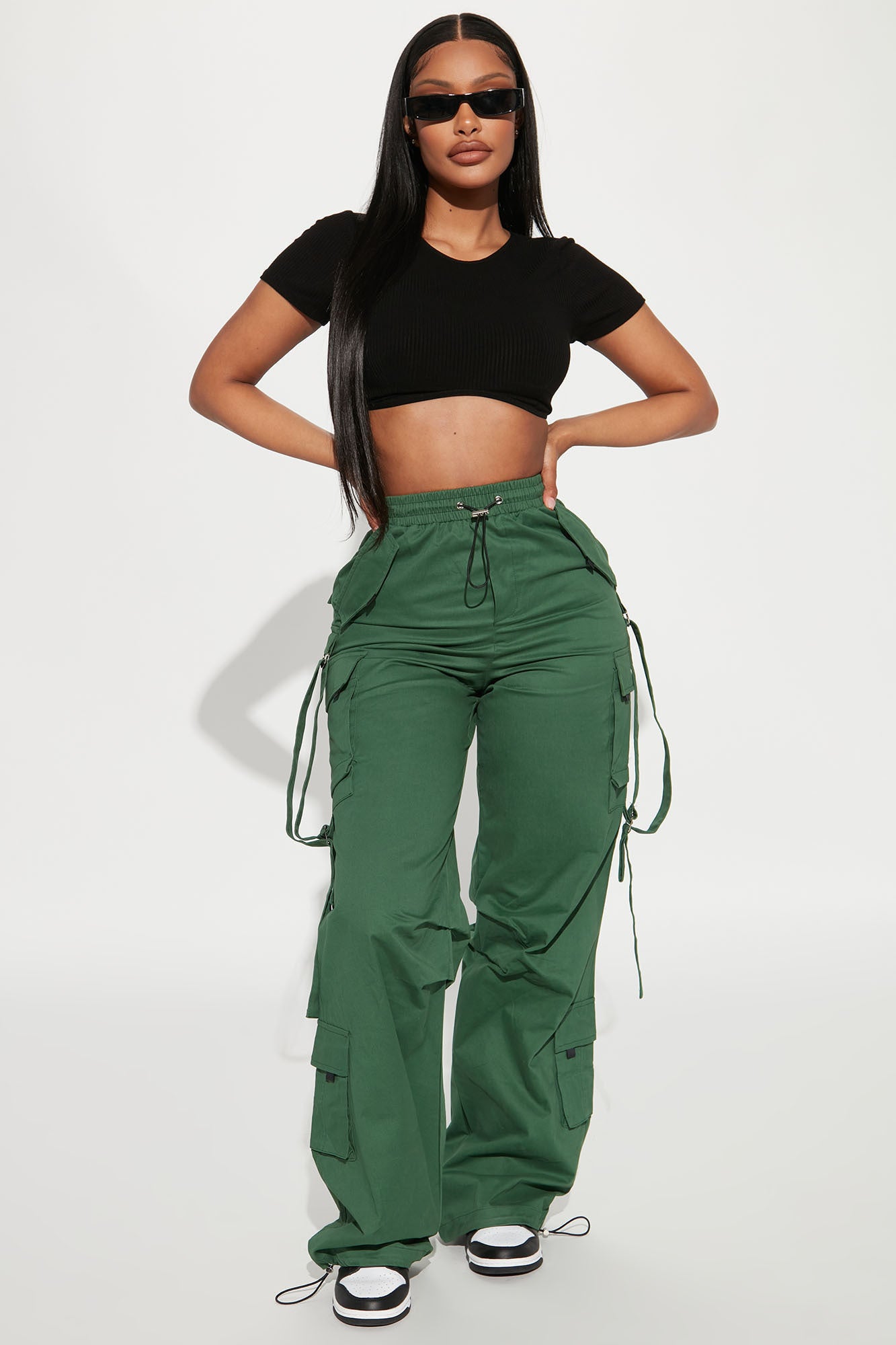 Women's - Vintage Low Rise Cargo Trousers in Soft Moss Green | Superdry IE
