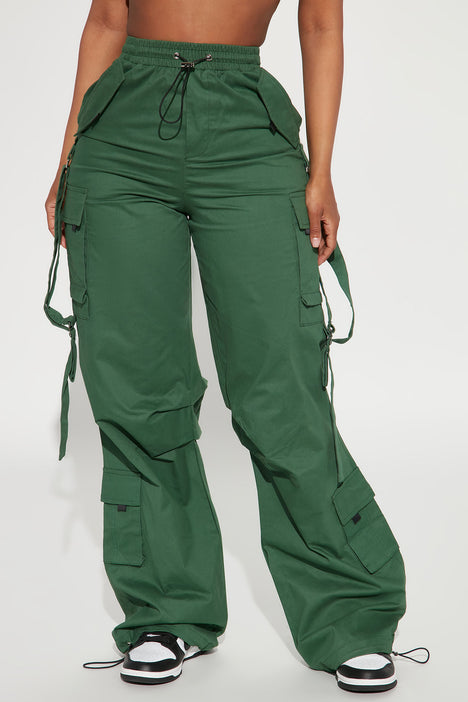 Don't Mess Around Cargo Pant - Green, Fashion Nova, Pants