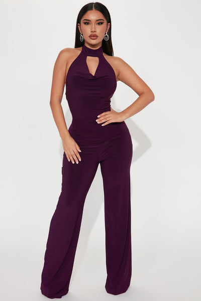 Purple jumpsuit fashion nova outlet
