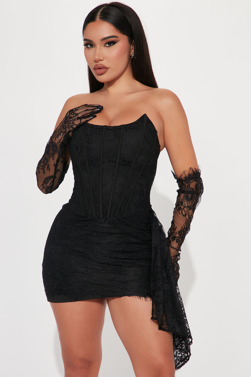 Always Sweet Corset Mini Dress Set - Black | Fashion Nova, Dresses ...
