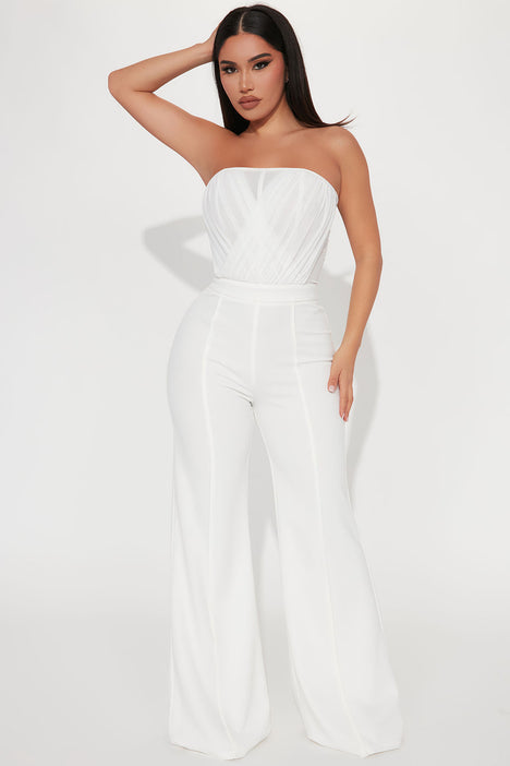 Madison Mesh Jumpsuit White