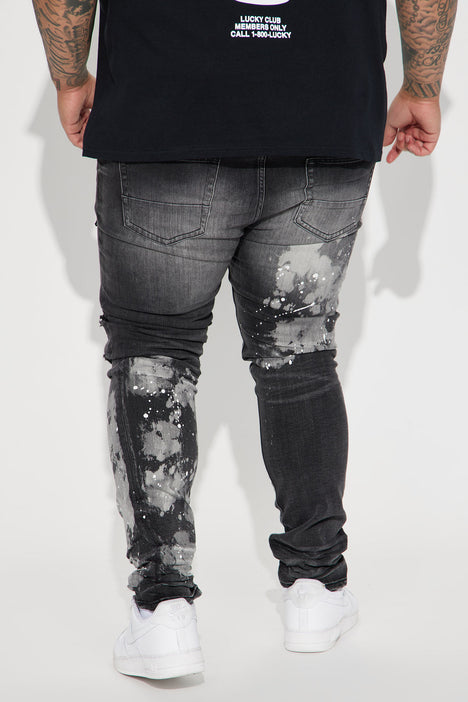 Fashion nova paint splatter jeans on sale
