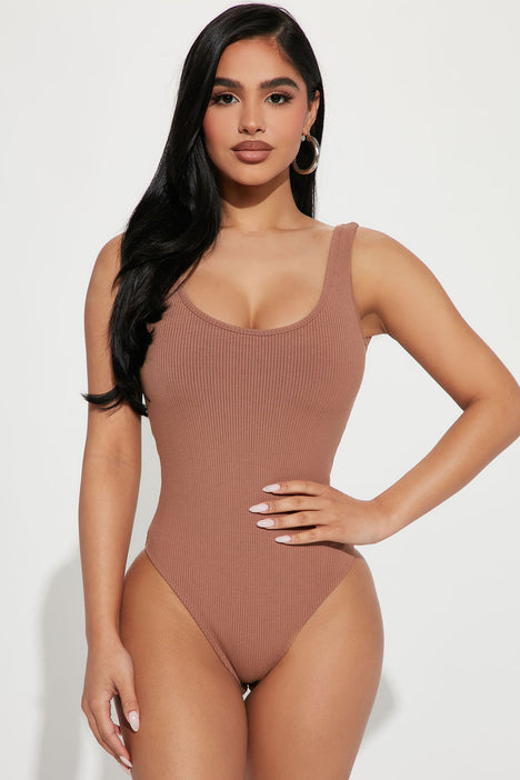 Sonya Low Back Snatched Bodysuit - Nude