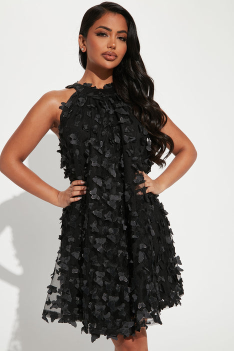 Butterfly black dress online