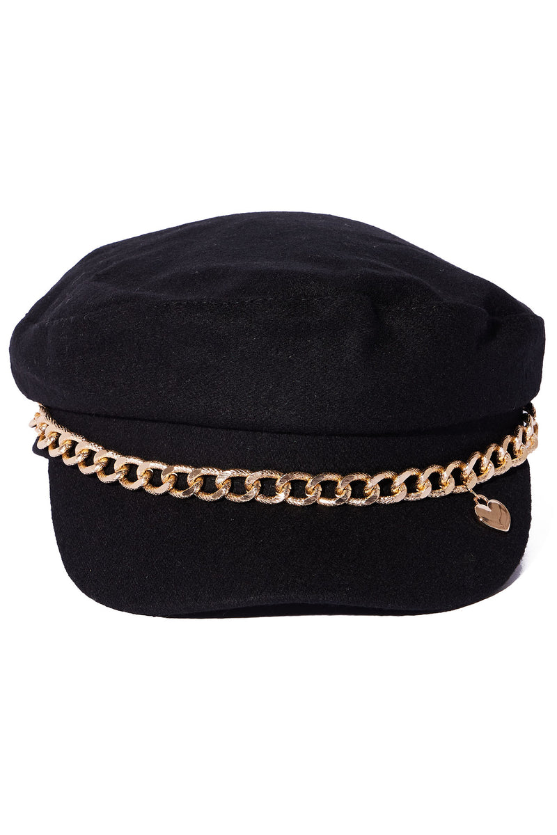 Heart Of Gold Cabbie Hat - Black | Fashion Nova, Accessories | Fashion Nova