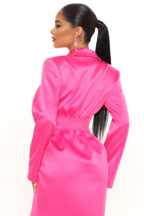 Nasty gal pink blazer dress sale