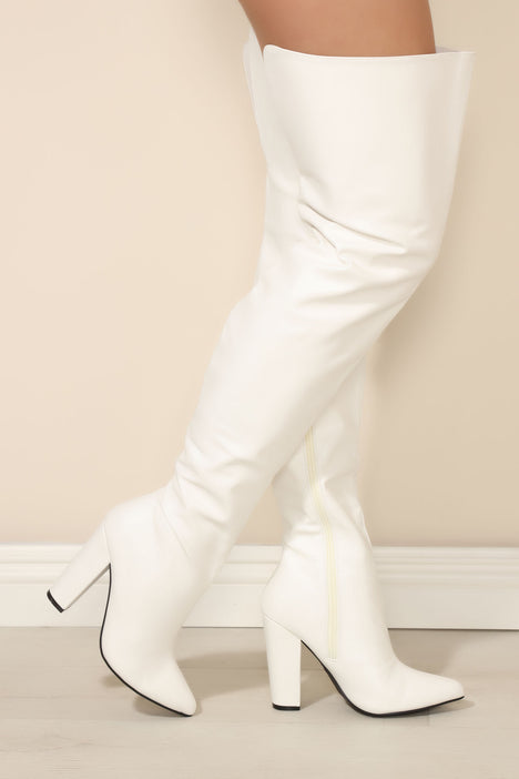 Fashion nova white booties store