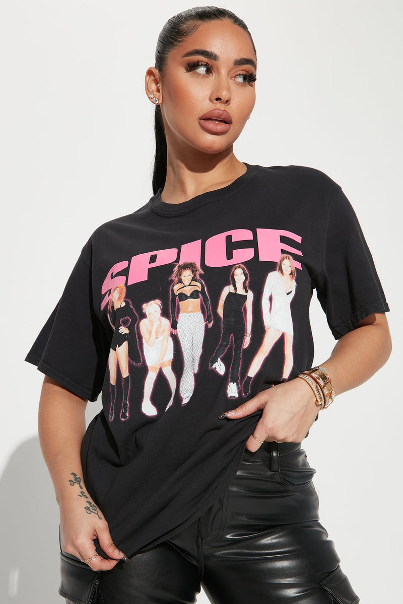 Spice Girls Washed T-Shirt - Black | Fashion Nova, Screens Tops and ...