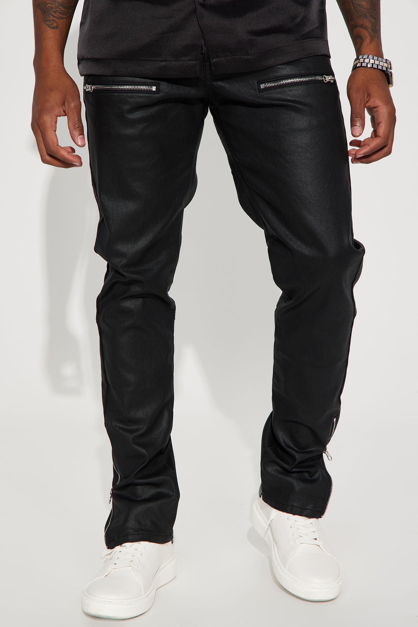 Fashion nova wax jeans hotsell