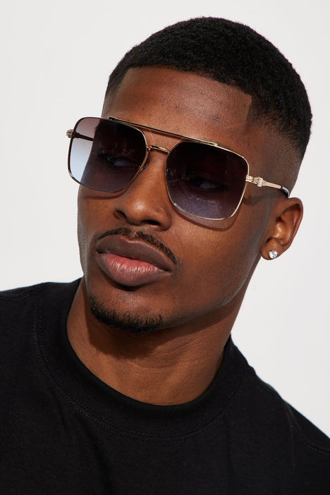 Fashion blue 2025 aviator sunglasses