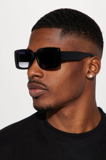 Black square sunglasses men sales